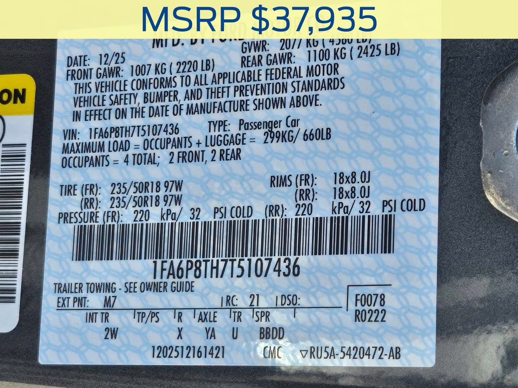 2026 Carbonized Gray Metallic Ford Mustang EcoBoost RWD Coupe