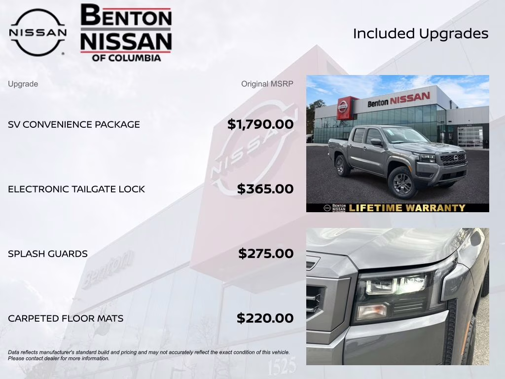 2026 Gun Metallic Nissan Frontier SV 4X4 Truck