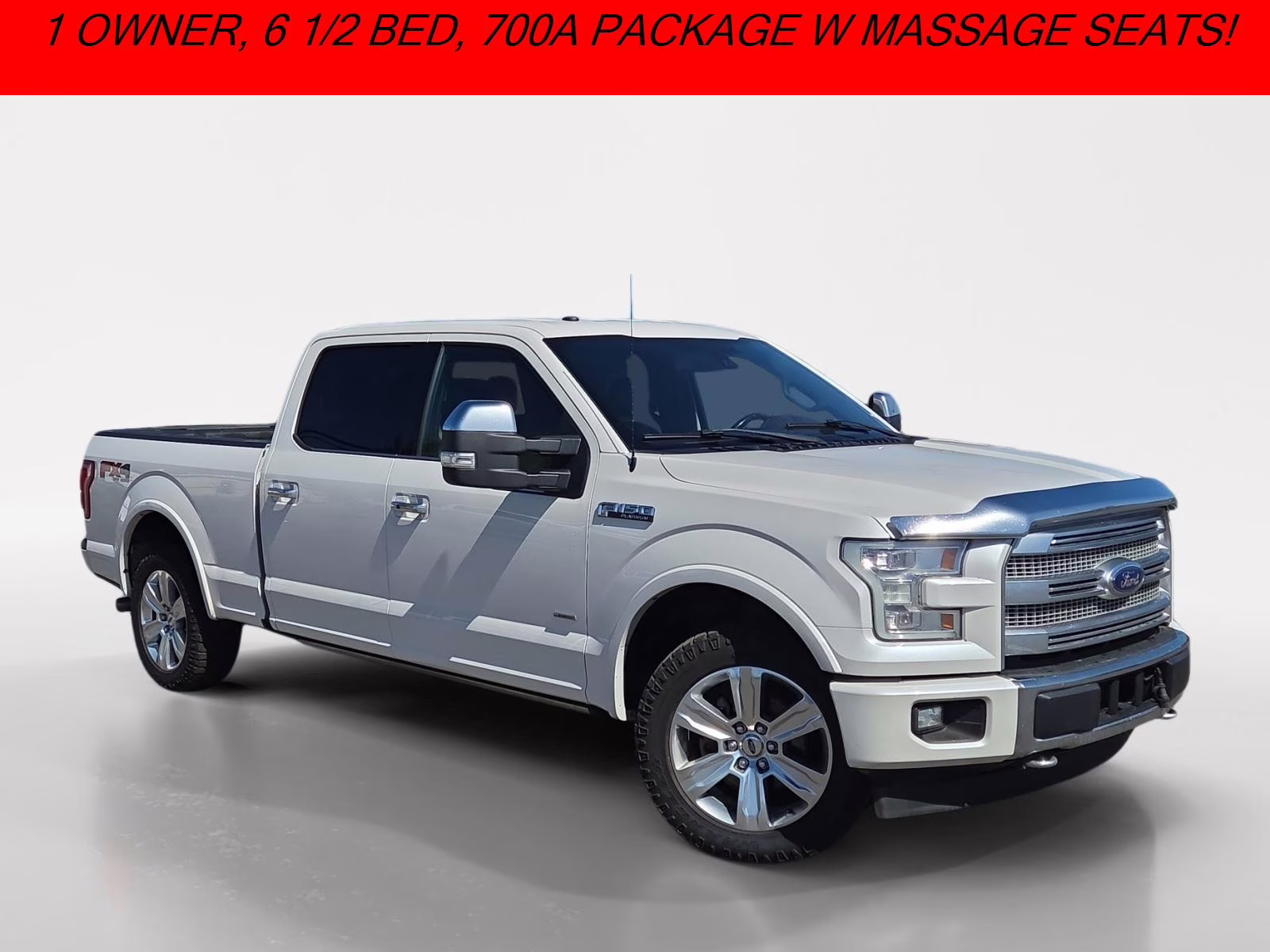 2017 White Platinum Metallic Tri-Coat Ford F-150 PLATINUM 4WD SuperCrew 5.5' Box 4X4 Truck