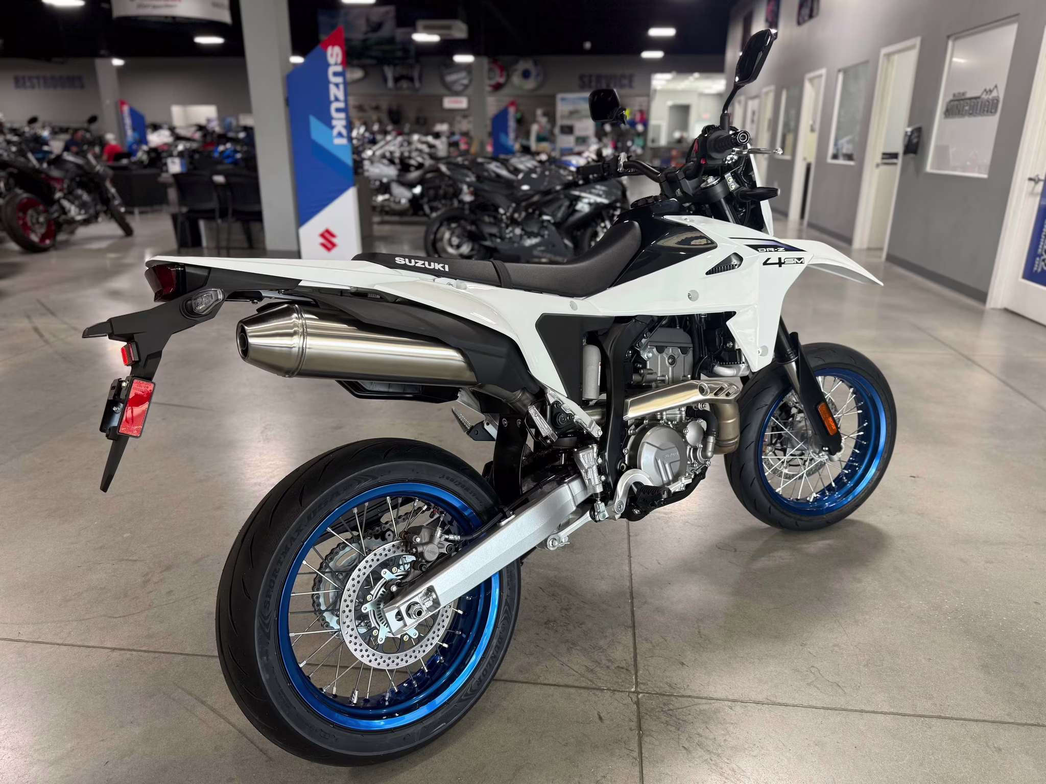 2025 WHT Suzuki DR-Z 4SM Motorcycle