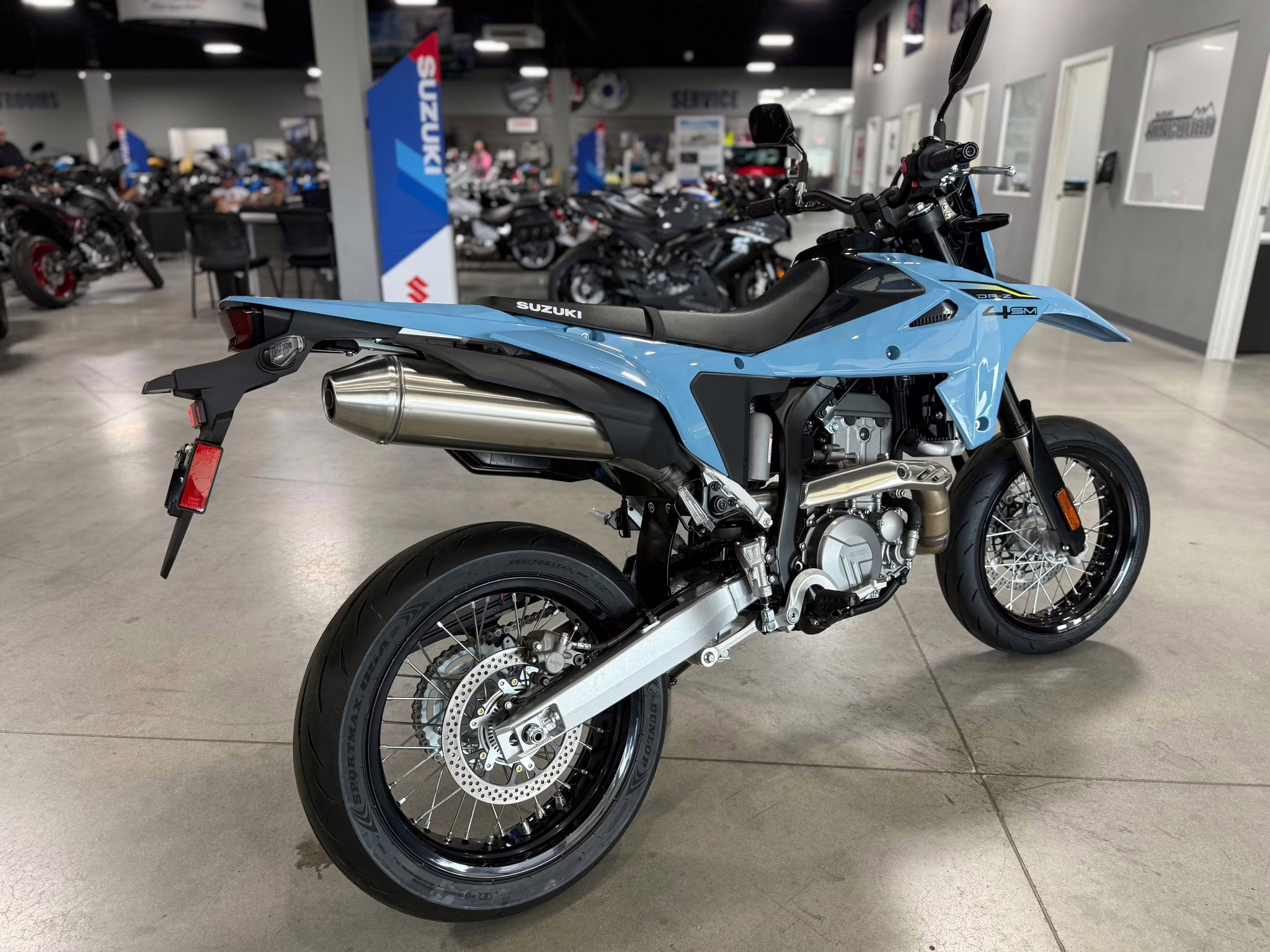 2025 SKY GRAY Suzuki DR-Z 4SM Motorcycle