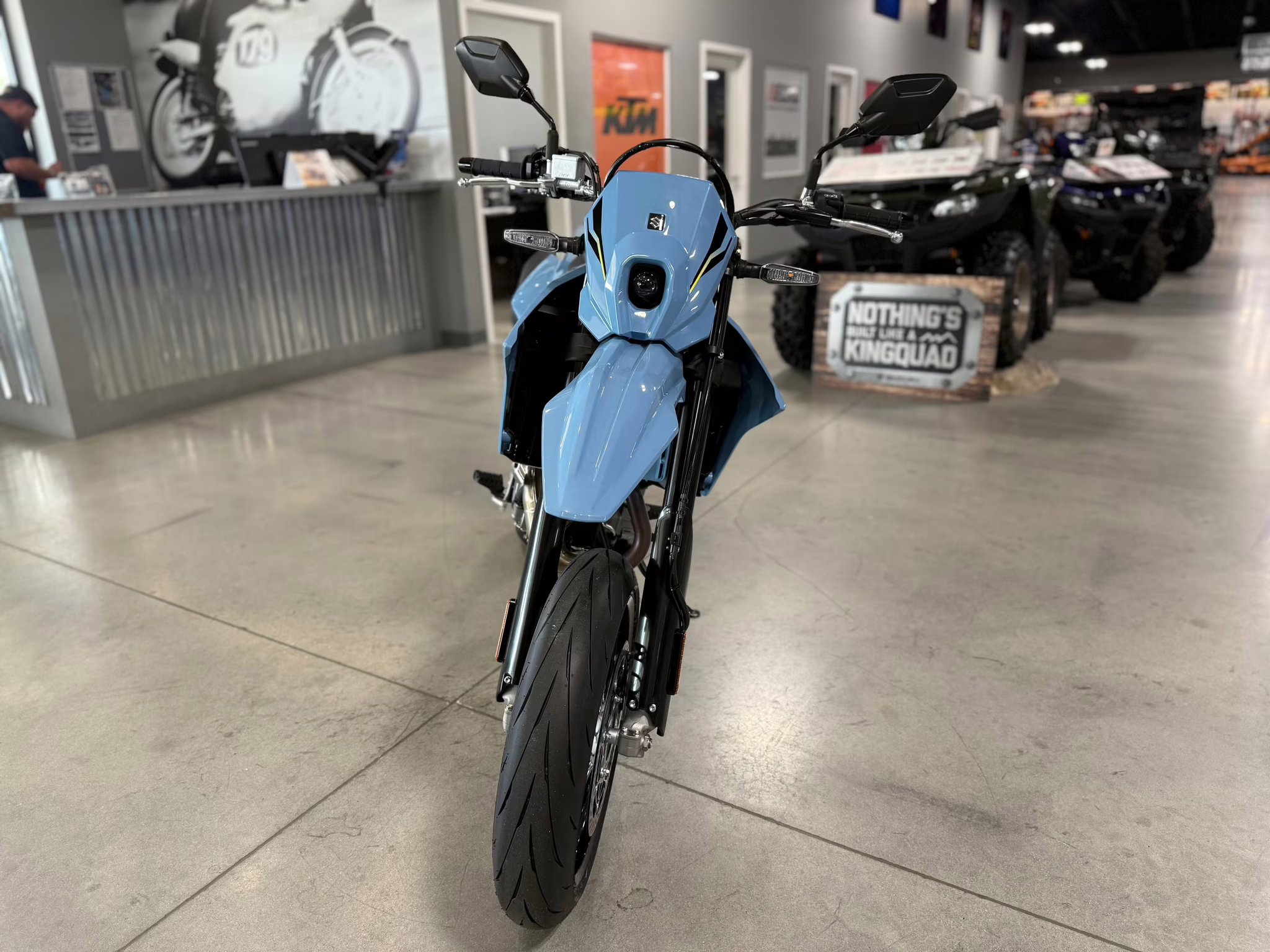 2025 SKY GRAY Suzuki DR-Z 4SM Motorcycle