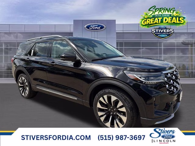 2026 Agate Black Metallic Ford Explorer Platinum 4X4 SUV