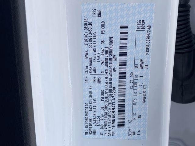 2026 Oxford White Ford Bronco Raptor 4X4 Convertible