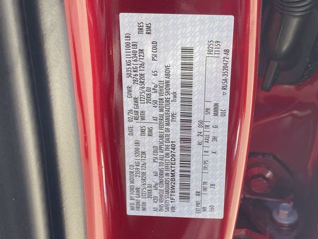 2026 Ruby Red Metallic Tinted Clearcoat Ford Super Duty F-250 SRW Platinum 4X4 Truck