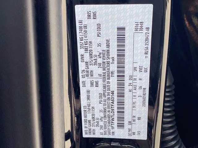 2026 Agate Black Metallic Ford F-150 Platinum 4X4 Truck