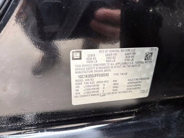 2015 Black Chevrolet Silverado 3500HD LTZ 4X4 Truck