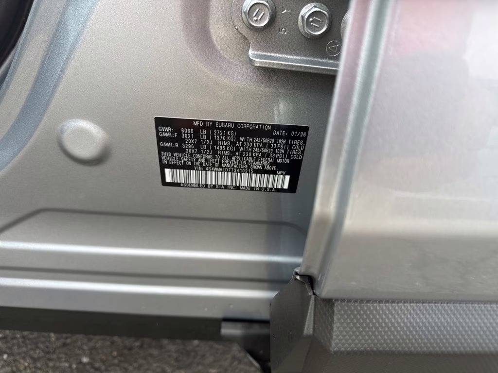 2026 Ice Silver Metallic Subaru Ascent Onyx Edition Touring AWD SUV