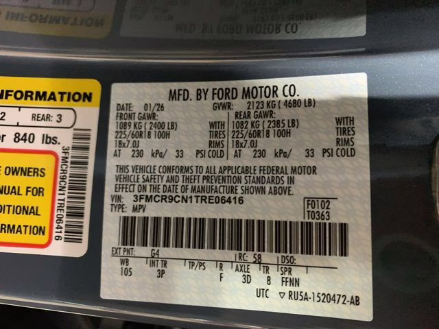 2026 Azure Gray Met Tri-Coat Ford Bronco Sport Outer Banks 4X4 SUV