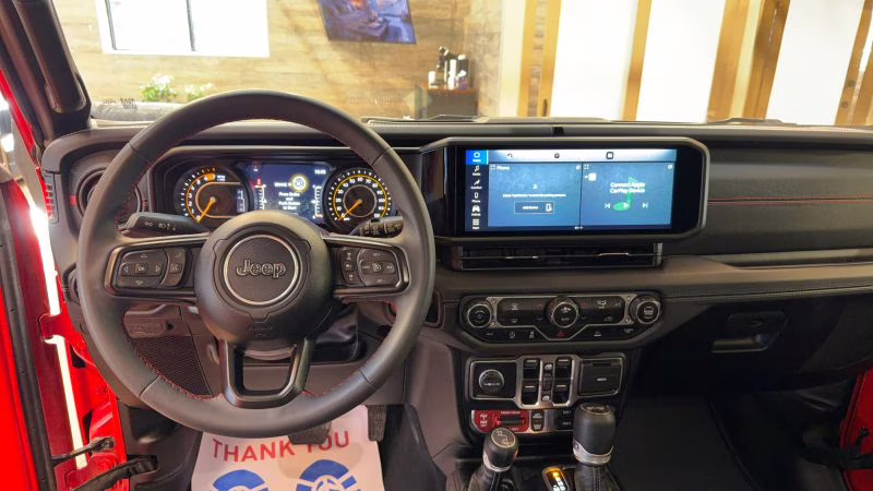 2025 Red Jeep Wrangler 4 Door Rubicon X Sport Utility 4D 4X4