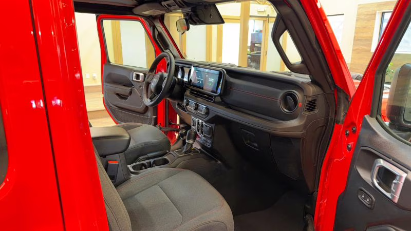 2025 Red Jeep Wrangler 4 Door Rubicon X Sport Utility 4D 4X4