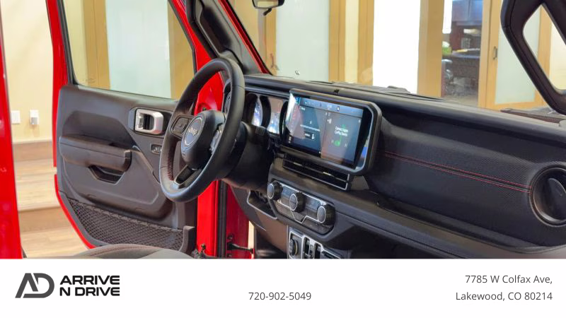 2025 Red Jeep Wrangler 4 Door Rubicon X Sport Utility 4D 4X4