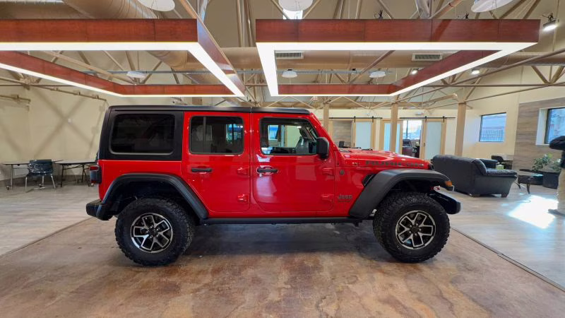 2025 Red Jeep Wrangler 4 Door Rubicon X Sport Utility 4D 4X4