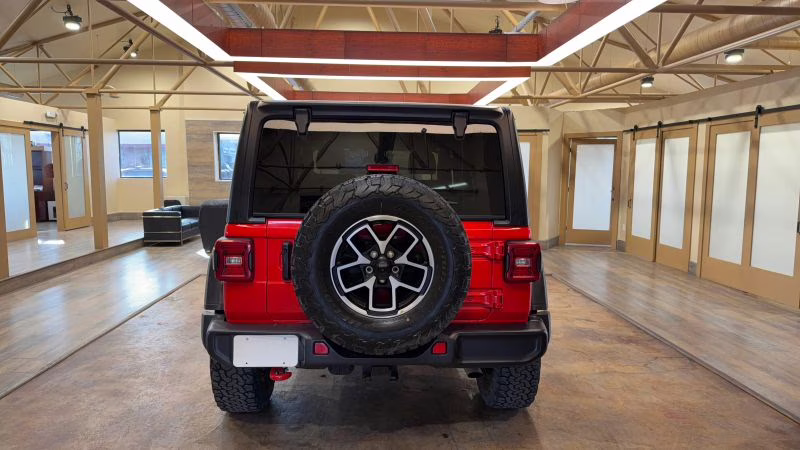2025 Red Jeep Wrangler 4 Door Rubicon X Sport Utility 4D 4X4