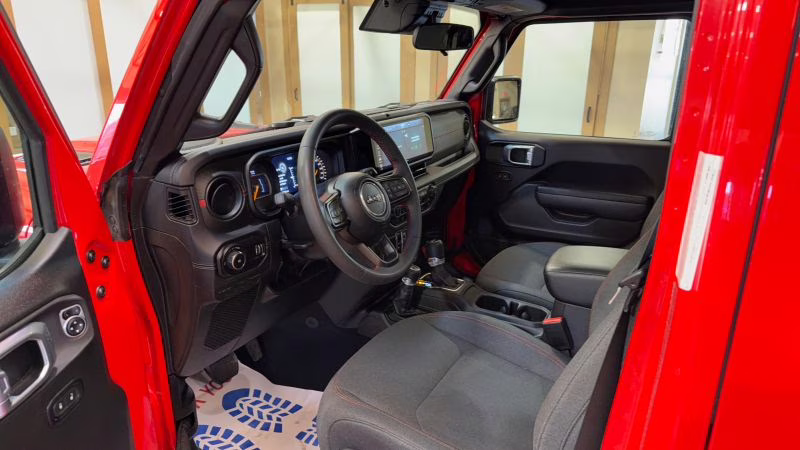 2025 Red Jeep Wrangler 4 Door Rubicon X Sport Utility 4D 4X4