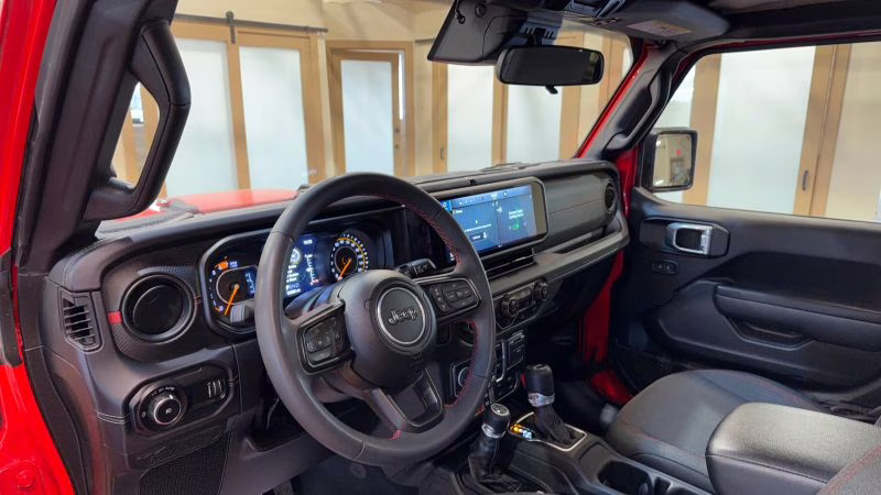 2025 Red Jeep Wrangler 4 Door Rubicon X Sport Utility 4D 4X4