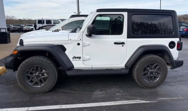 2025 Bright White Clearcoat Jeep Wrangler Sport S 4X4 SUV