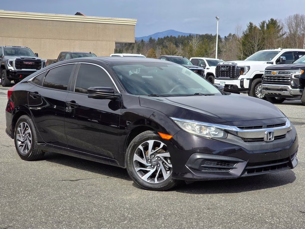 2018 Black Honda Civic EX FWD Sedan