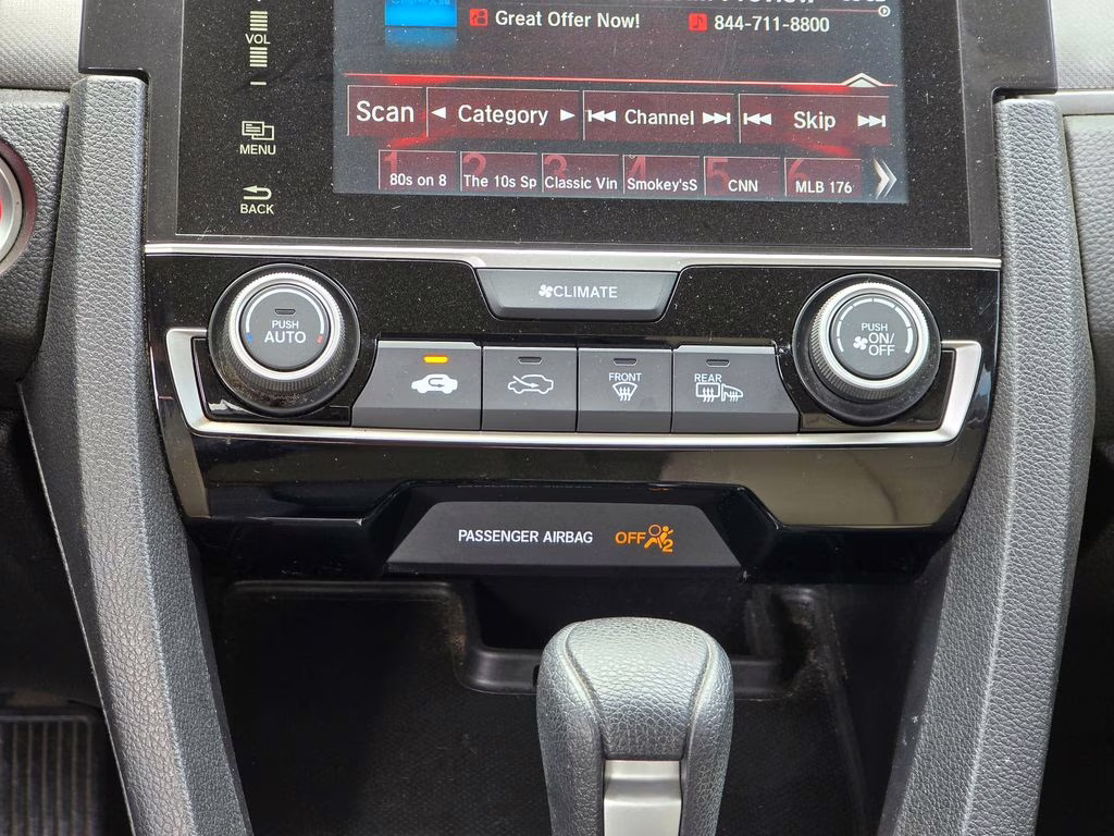 2018 Black Honda Civic EX FWD Sedan