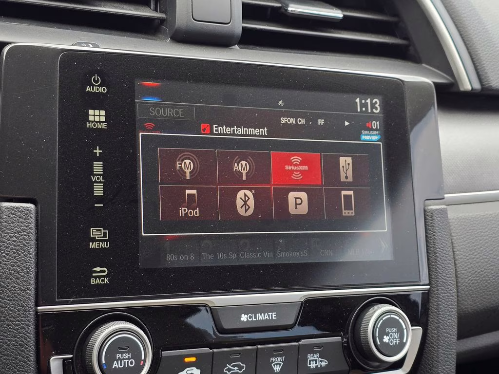 2018 Black Honda Civic EX FWD Sedan