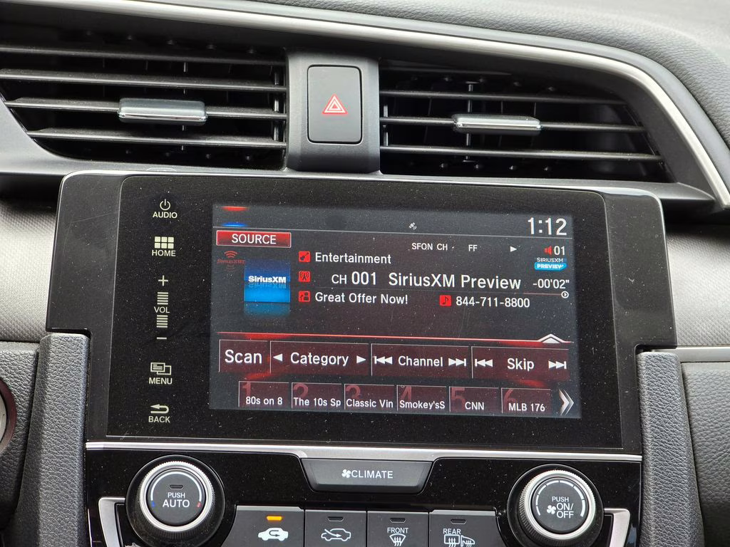 2018 Black Honda Civic EX FWD Sedan