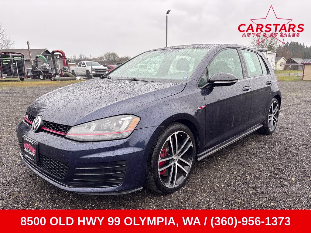 2017 Blue Volkswagen Golf GTI Sport FWD Hatchback