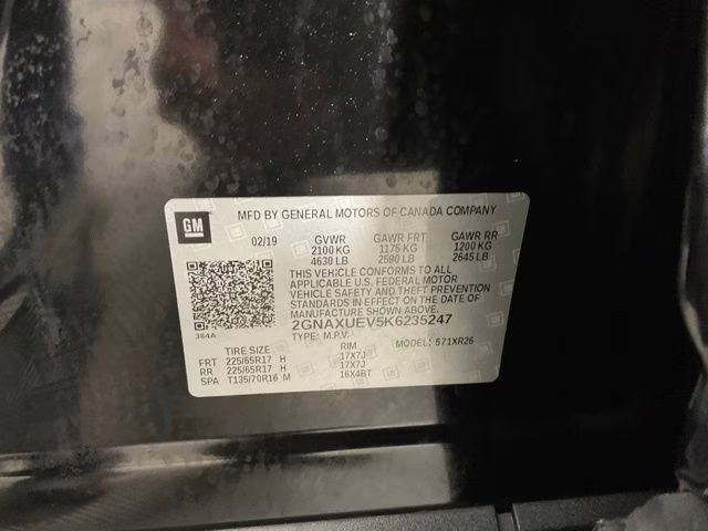 2019 Black Metallic Chevrolet Equinox LT AWD SUV