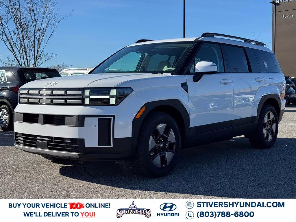 2026 Serenity White Hyundai Santa Fe Hybrid SEL AWD SUV