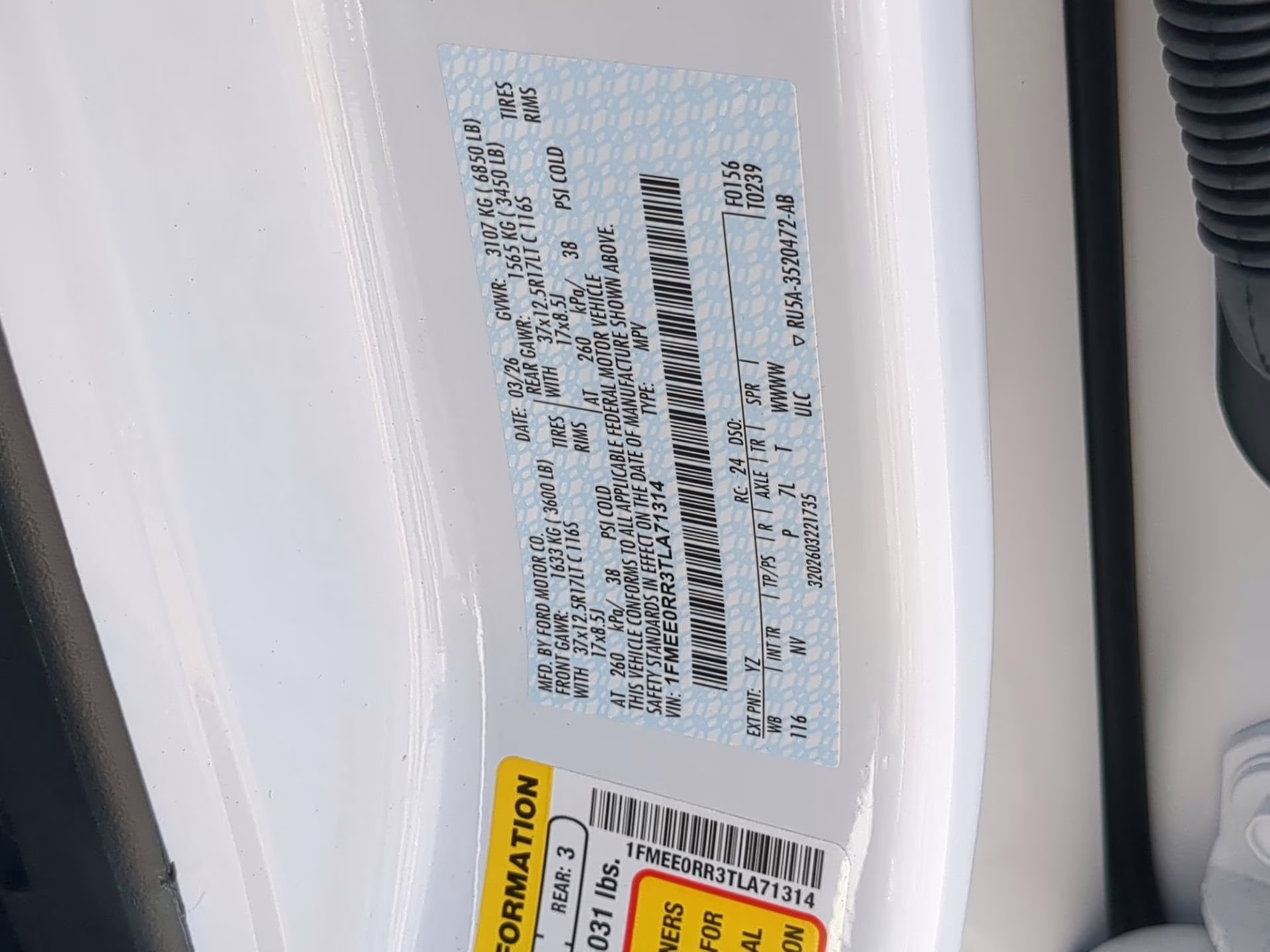 2026 Oxford White Ford Bronco Raptor 4X4 Convertible