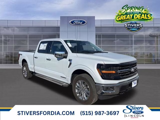 2025 White Metallic Ford F-150 XLT 4X4 Truck