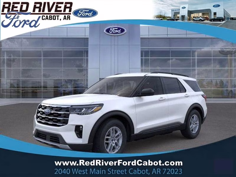 2026 Star White Metallic Tri-Coat Ford Explorer Active w/200A Pkg RWD SUV