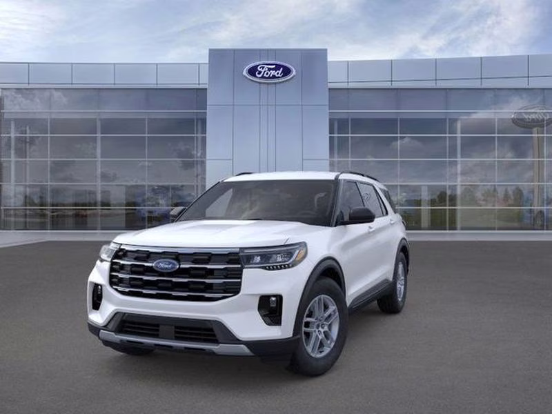 2026 Star White Metallic Tri-Coat Ford Explorer Active w/200A Pkg RWD SUV