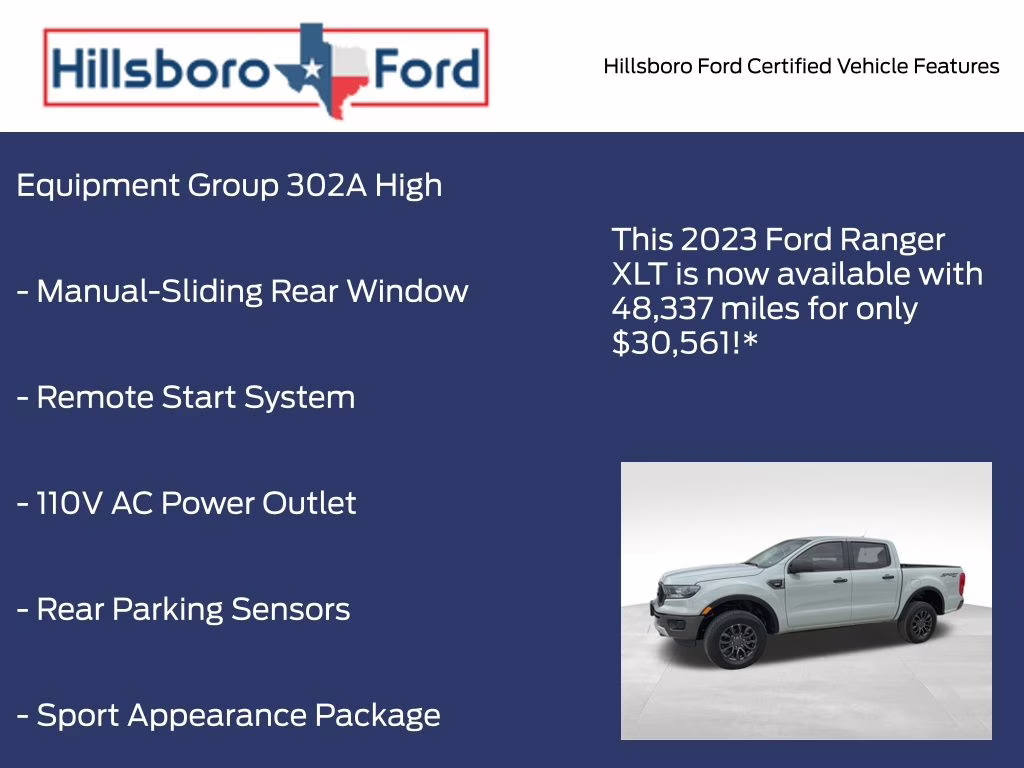 2023 Cactus Gray Ford Ranger XLT 4X4 Truck