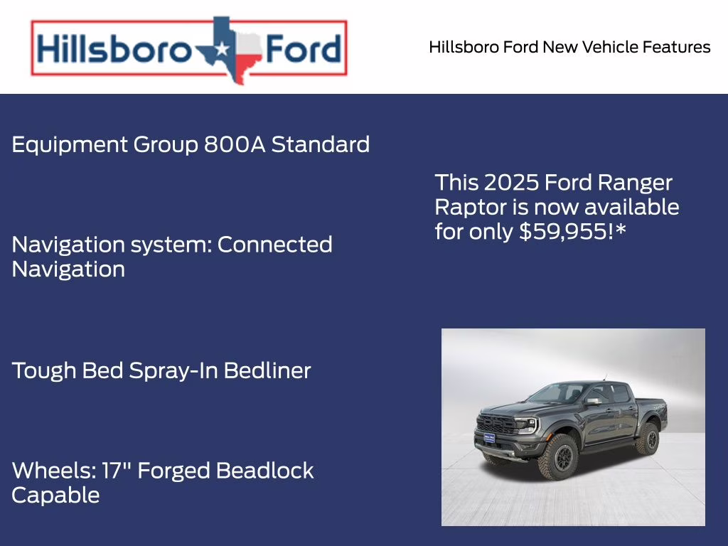 2025 Carbonized Gray Metallic Ford Ranger Raptor 4X4 Truck