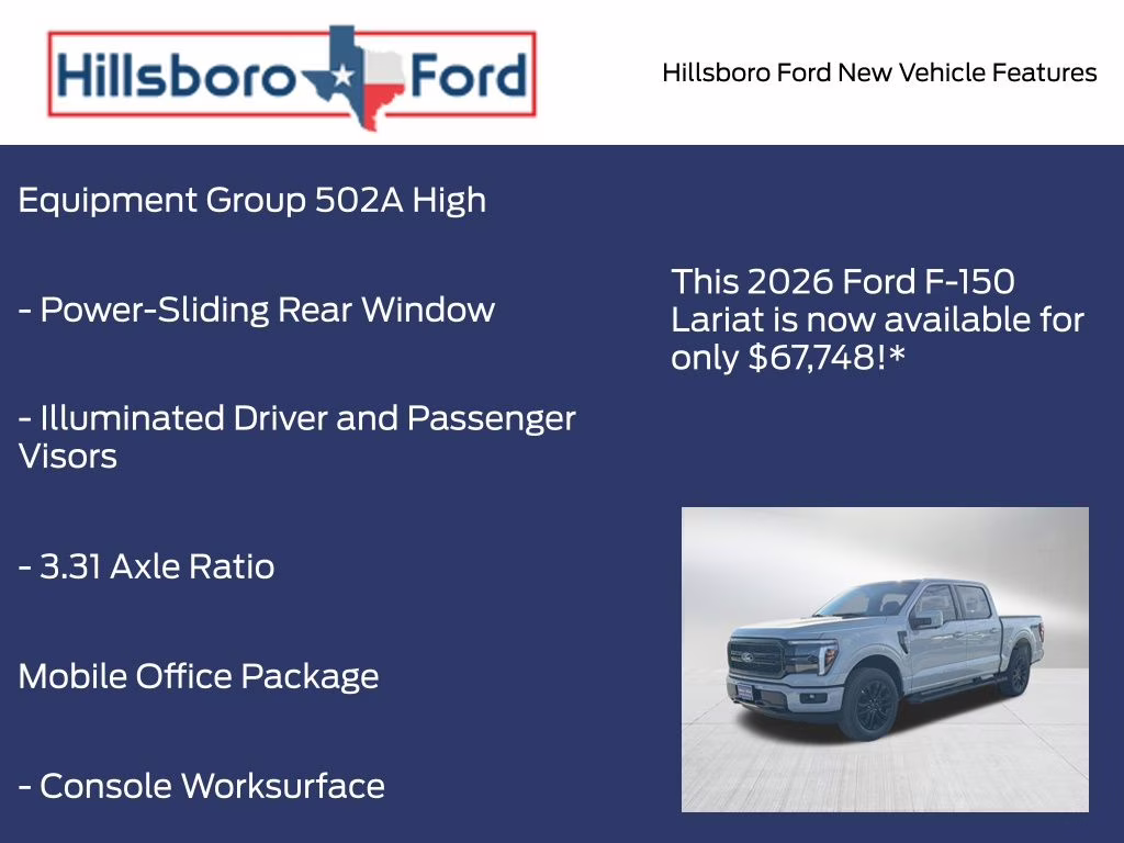 2026 Avalanche Ford F-150 Lariat 4X4 Truck