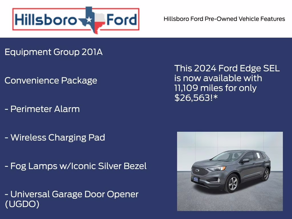 2024 Carbonized Gray Metallic Ford Edge SEL AWD SUV