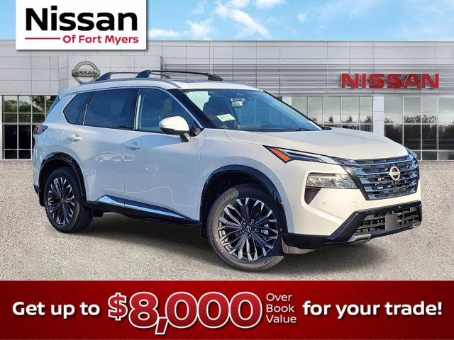 2026 Everest White Pearl Tricoat Nissan Rogue Platinum AWD SUV