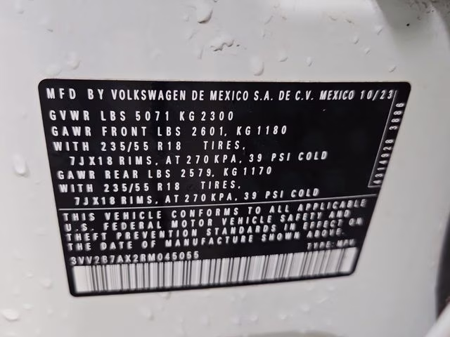 2024 Pure White Volkswagen Tiguan 2.0T SE AWD SUV