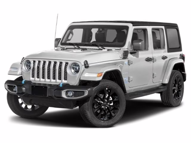 2023 Bright White Clearcoat Jeep Wrangler Sahara 4xe 4X4 SUV