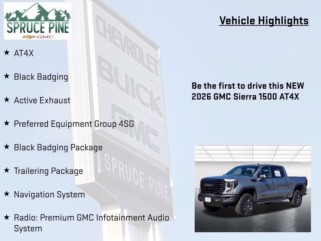 2026 Sterling Metallic GMC Sierra 1500 AT4X 4X4 Truck