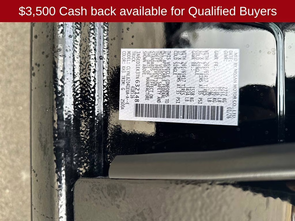 2026 Super Black Nissan Frontier SV 4X4 Truck