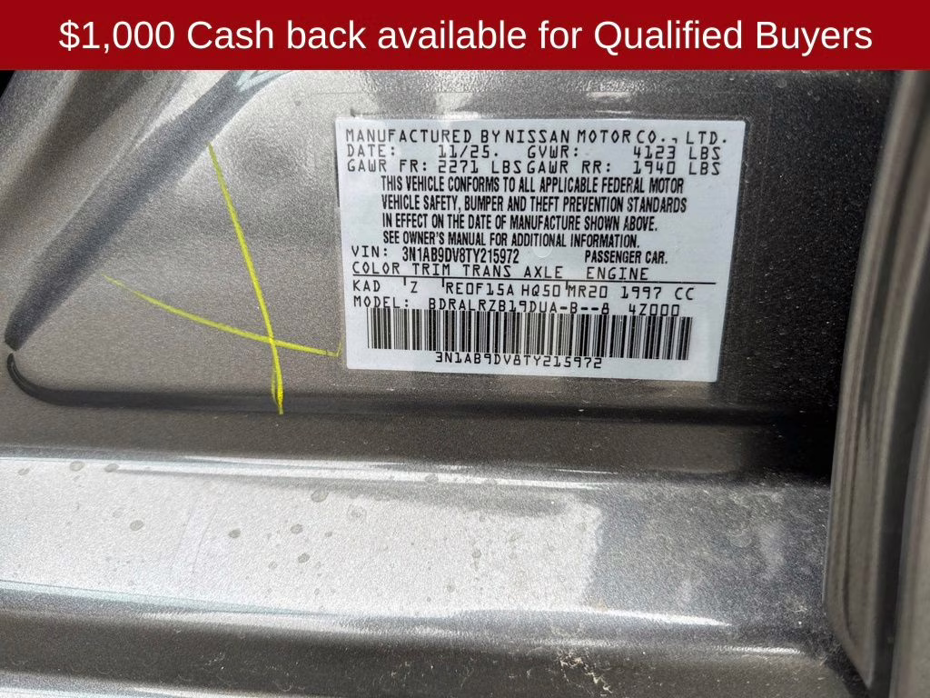 2026 Gun Metallic Nissan Sentra SR FWD Sedan