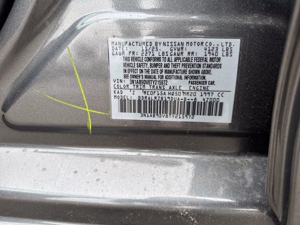 2026 Gun Metallic Nissan Sentra SR FWD Sedan
