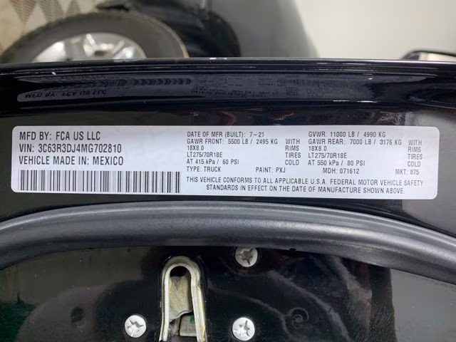 2021 Diamond Black Crystal Pearlcoat Ram 3500 Big Horn 4X4 Truck