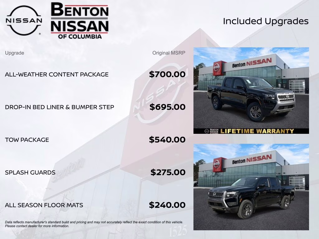 2026 Super Black Nissan Frontier SV 4X4 Truck