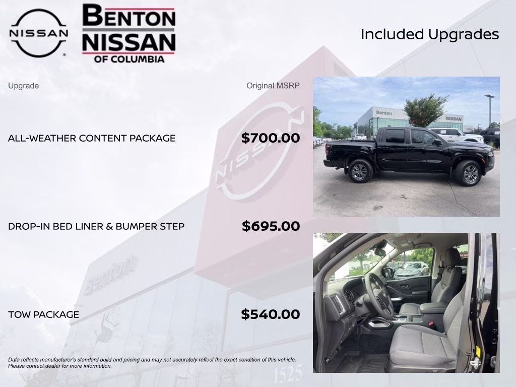 2026 Super Black Nissan Frontier SV 4X4 Truck