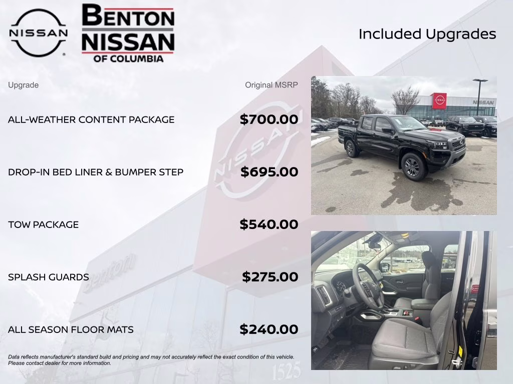 2026 Super Black Nissan Frontier SV 4X4 Truck