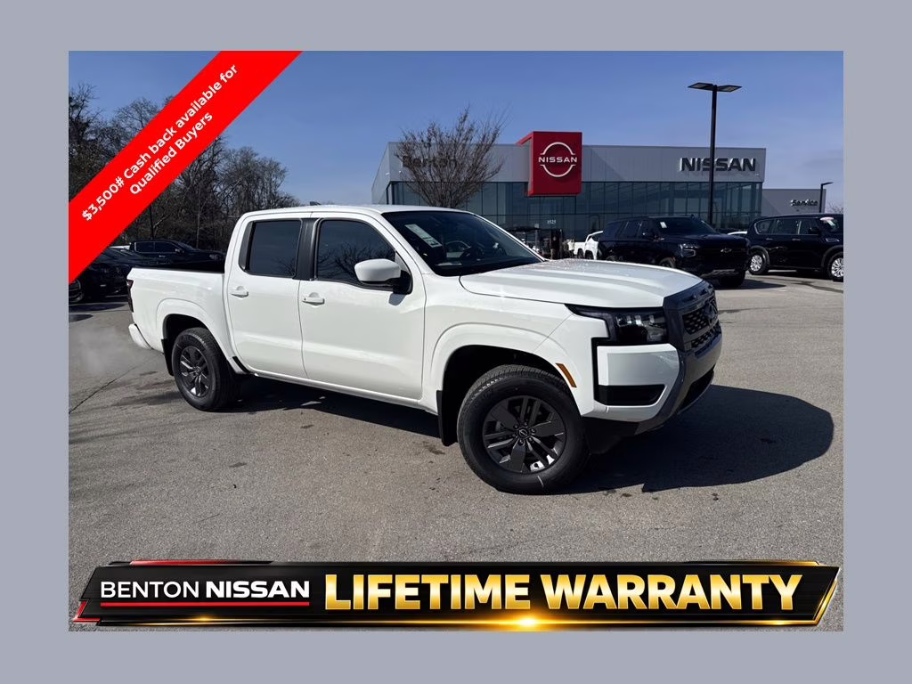 2026 Glacier White Nissan Frontier SV 4X4 Truck