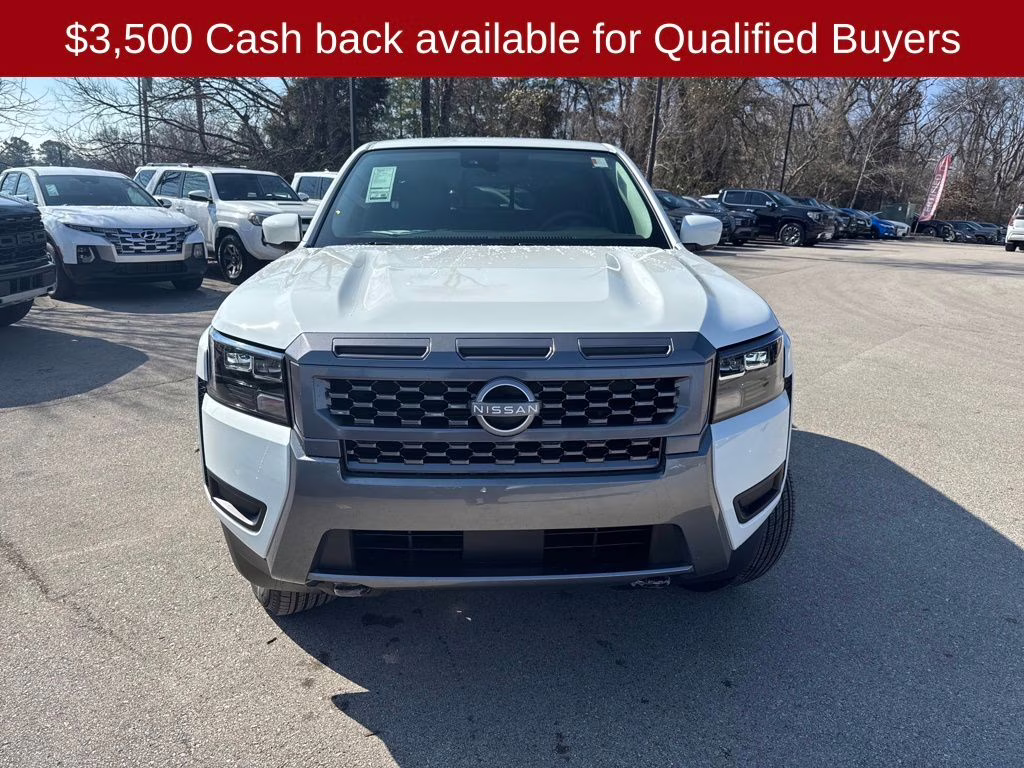 2026 Glacier White Nissan Frontier SV 4X4 Truck