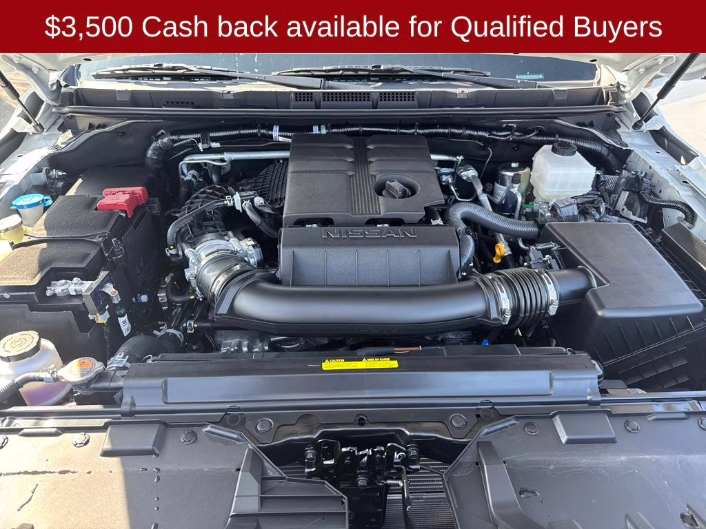 2026 Glacier White Nissan Frontier SV 4X4 Truck